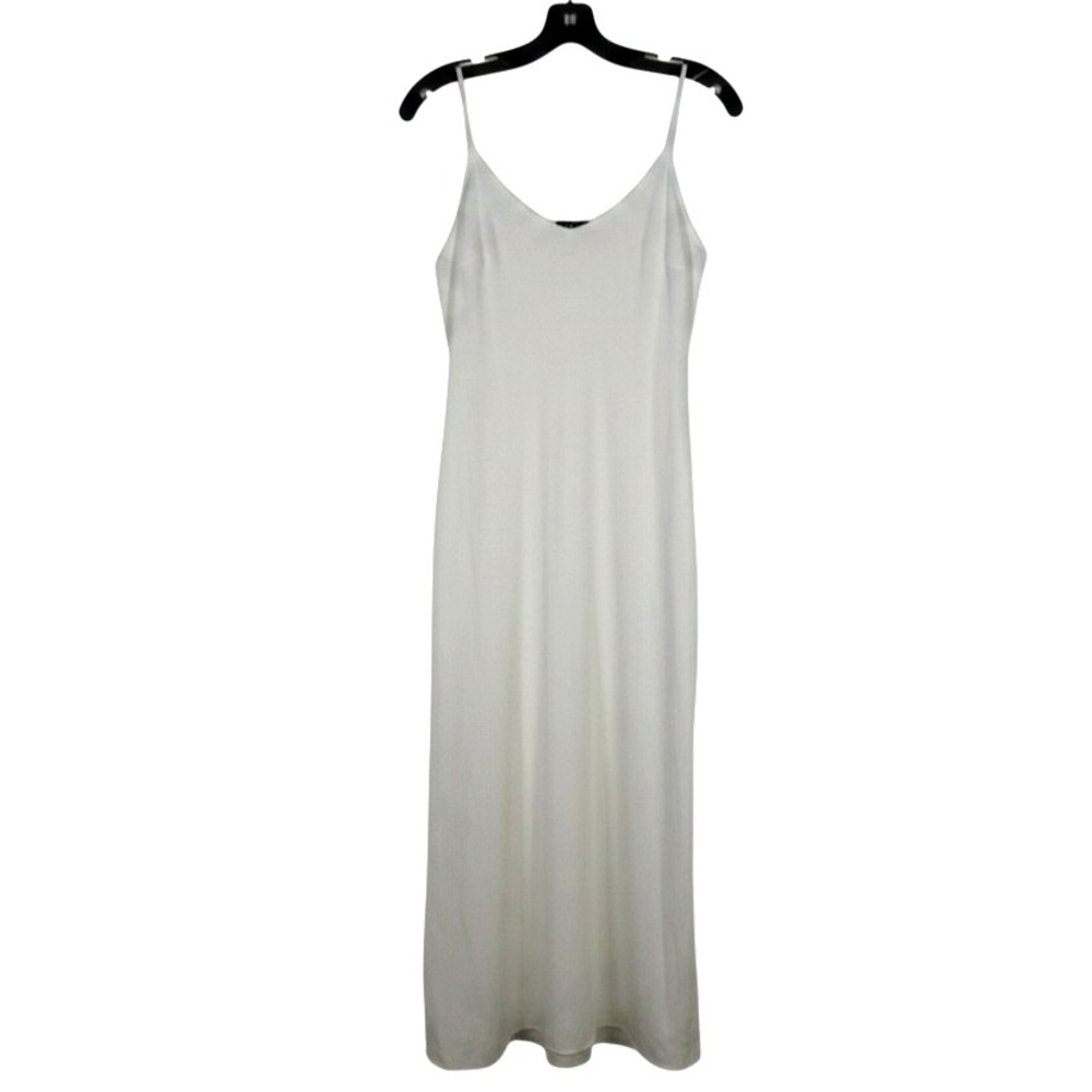 VTG VANITY FAIR Smooth NYLON Scalloped Trim IVORY Lounge SLIP NIGHTGOWN Sz 40